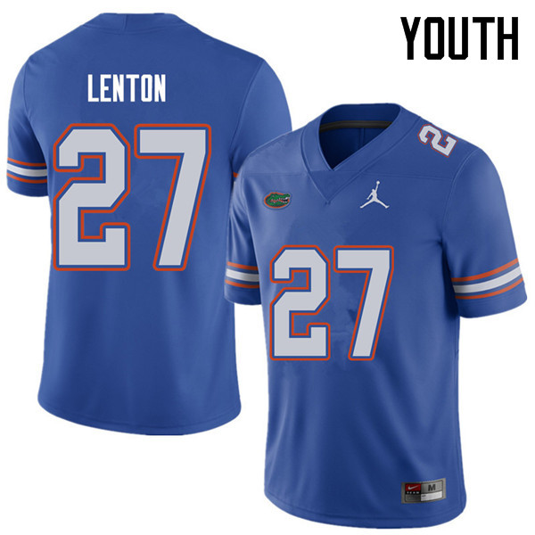 Jordan Brand Youth #27 Quincy Lenton Florida Gators College Football Jerseys Sale-Royal - Click Image to Close